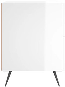 Mesa de cabeceira derivados de madeira branco brilhante