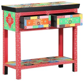 Mesa de Consola vidaXL com Gavetas Multicolorida em Madeira Engenharia