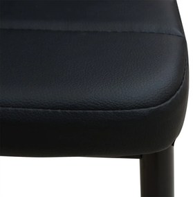 Conjunto mesa de jantar e cadeiras 3 pcs preto