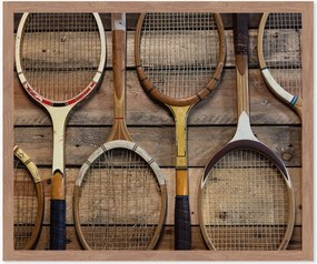 Fotografia emoldurada Retro Rackets, vários tamanhos
