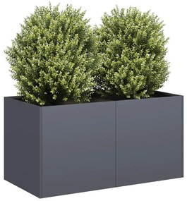 vidaXL Vaso floreira 80x40x40 cm aço laminado a frio antracite