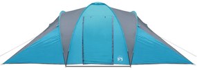 Tenda familiar em cúpula para 6 pessoas impermeável azul