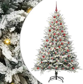vidaXL Árvore de Natal Artificial Pré-iluminada com Conjunto de Bolas
