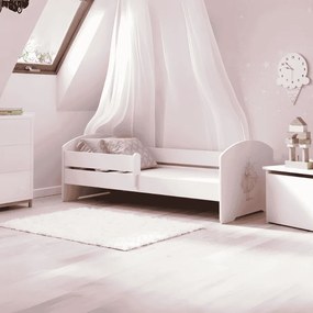 Cama infantil Luk bailarina 140x70 branca - colchão e estrado incluído