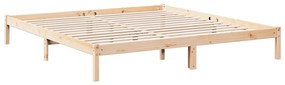 Cama extra longa sem colchão 180x210 cm madeira de pinho maciça