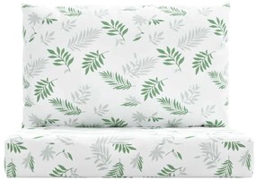 Almofadões p/ móveis paletes 2 pcs tecido oxford padrão folhas