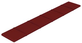 Painel de parede 12 pcs 90x15 cm tecido 1,62 m² vermelho tinto