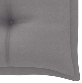Banco de jardim c/ almofadão cinzento 112 cm teca maciça
