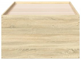 Sofá-cama com gavetas sem colchão 90x200 cm carvalho sonoma