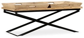 vidaXL Mesa de centro madeira de mangueira maciça 110x55x42 cm