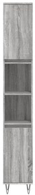 3 pcs Conjunto móveis casa de banho madeira proc. cinza sonoma