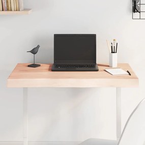 vidaXL Tampo de mesa c/ bordas vivas carvalho maciço não tratado