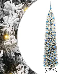 vidaXL Árvore de Natal Artificial Verde 240 cm PVC e Aço e Plástico