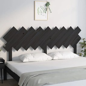 Cabeceira de cama 178x3x80,5 cm pinho maciço preto