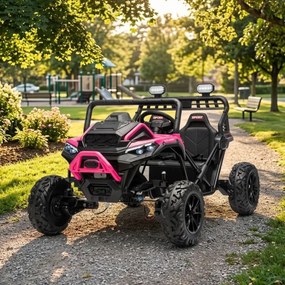 Carro elétrico para Crianças 3 a 8 anos, 12V 4x4 Buggy Sport OUTLAND, Rodas de espuma EVA, Controle remoto Rosa