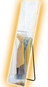 Espelho de Pé com Luz LED 40x150 cm sem Estrutura com Iluminação de 3 Cores Função de Memória e Tátil Transparente
