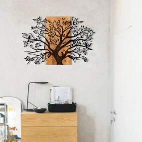 Acessório Decorativo de Parede Kavak – Preto e Nogueira – 85 x 58 cm