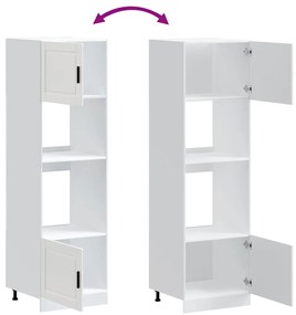 Armários forno 2 pcs Porto derivados de madeira branco