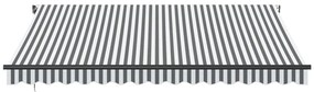 Toldo retrátil automático 400x300 cm antracite e branco