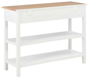 Consola de Entrada Imã - Branco/Castanho- 110x35x80 cm - Em MDF - Desi