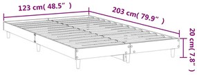 Estrutura de cama 120x200 cm derivados de madeira branco