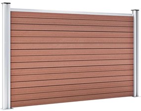 Painel de vedação para jardim 353x106 cm WPC castanho