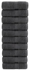 Toalhas de bidé premium SOLUND 10pcs 30x50cm 600 gsm antracite