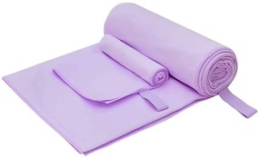 vidaXL Conjunto de Toalhas Esportivas 2 pcs Roxo tecido