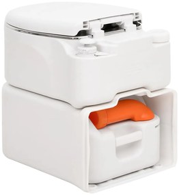 Sanita integrada p/ campismo 24+17 L PEAD e aço branco