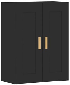 Móveis de parede 2 pcs derivados de madeira preto