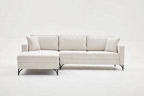 Sofá de Canto Berlin – Creme – 258x83x181 cm