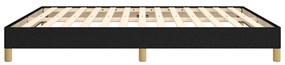 Estrutura de cama sem colchão 180x200 cm tecido preto