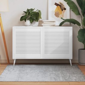 Portas de armário 2 pcs design de persiana pinho maciço branco