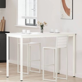 vidaXL Mesa de bar Branco 110 x 55 x 105 cm Madeira de Pinheiro Sólida