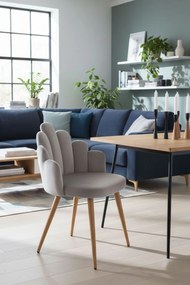 Cadeira Hand Veludo - Cinza