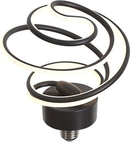 Lâmpada LED E27 Deco Preta Espiral 6W 370 lm 3000K