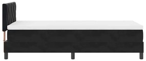 Cama Box com Colchão e LED vidaXL Preto 100x200 cm Veludo