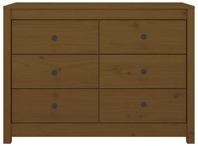 Armário de apoio 100x40x72 cm pinho maciço castanho mel