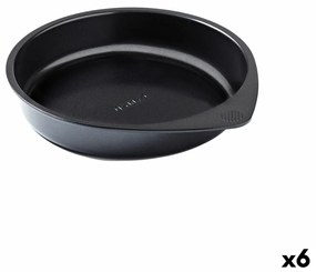 Molde para o Forno Pyrex Magic Redondo Preto ø 26 cm (6 Unidades)