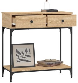 Mesa consola 75x34,5x75 cm derivados de madeira carvalho sonoma