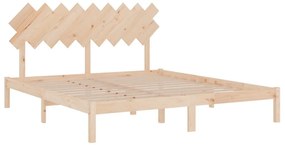 Estrutura de cama 180x200 cm super king madeira maciça