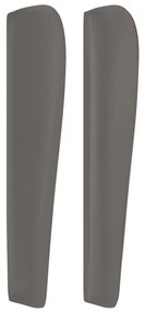 Cabeceira cama c/ abas couro artif. 147x23x118/128 cm cinzento