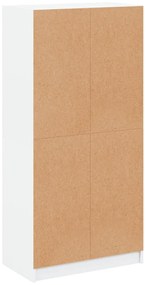 Armário alto c/ portas 68x37x142 cm derivados de madeira branco