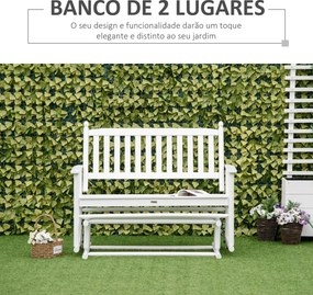 Banco Baloiço de Jardim de 2 Lugares – Balancelle Blanche – Branco – 1