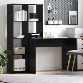 vidaXL Mesa Carvalho preto 138.5 x 55 x 143 cm Madeira processada
