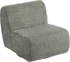 HOMCOM Poltrona Giratória Lounge com Visual Chenille, Assento Largo, para Sala de Estar, Quarto, Cinza | Aosom Portugal