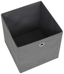 Caixas arrumação 10 pcs não-tecido (TNT) 32x32x32 cm cinzento