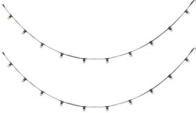 Fio de Luzes Conectável Preto com Ficha 10m, incl. 20 Lâmpadas E27 P45, IP64 - Lubber