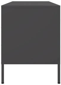 Móvel de TV 100,5x39x50,5 cm aço preto