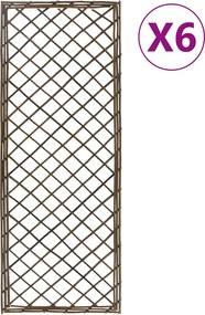 vidaXL Treliças de jardim 6 pcs 30x120 cm salgueiro